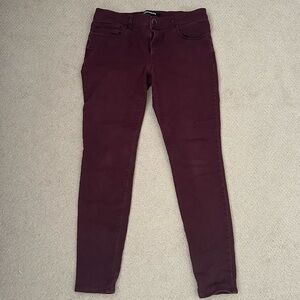EXPRESS Burgundy Skinny Jeans